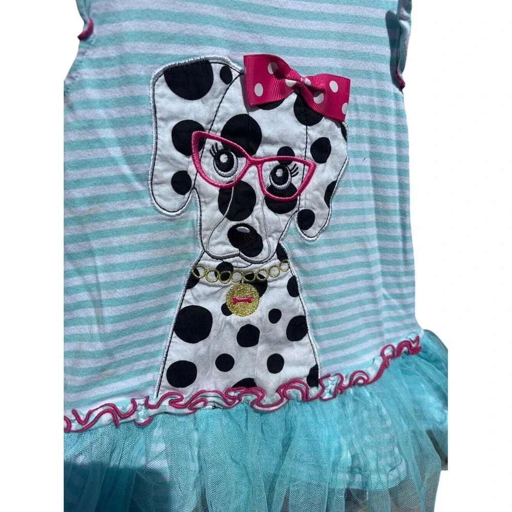 Pink & Violet Dalmatian Tutu Dress Kids 2T Blue Tulle EXCELLENT‎ CONDITION